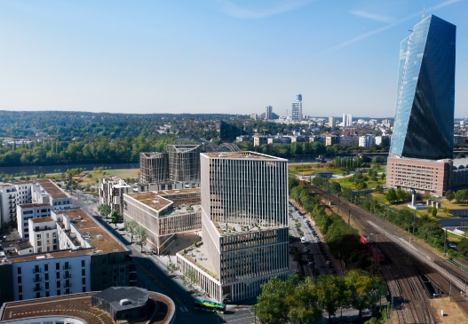 Blick auf HPQ Offices Hafenpark Quartier Offices, Frankfurt am Main