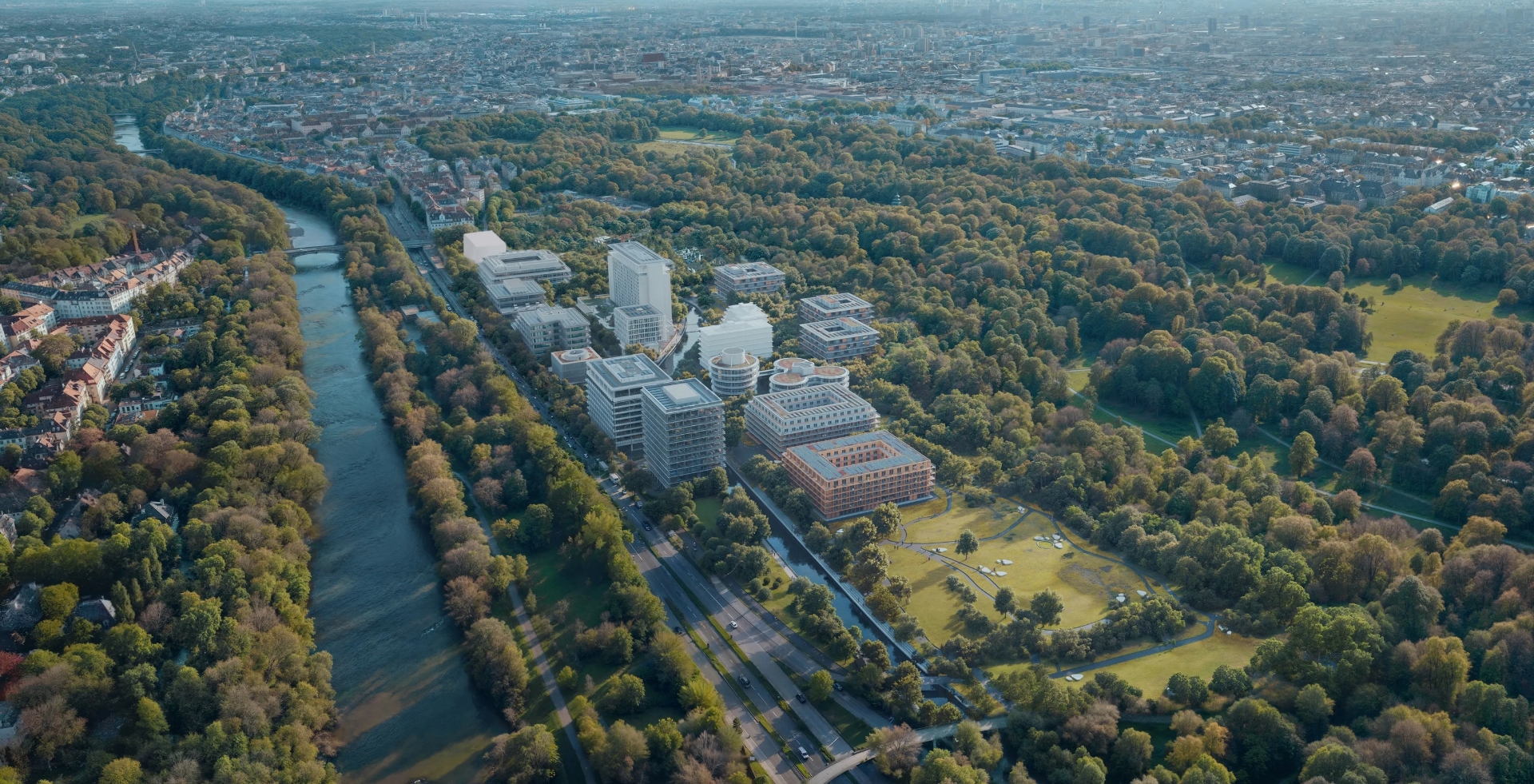 Vorschaubild Projekt Tucherpark im Eisbachviertel in München